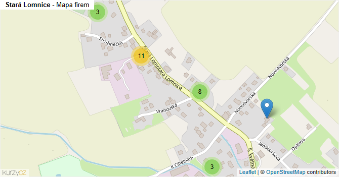 Stará Lomnice - mapa firem