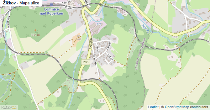 Žižkov - mapa ulice
