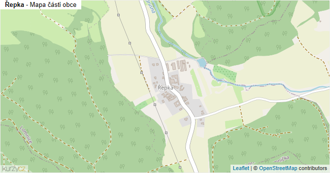 Řepka - mapa části obce
