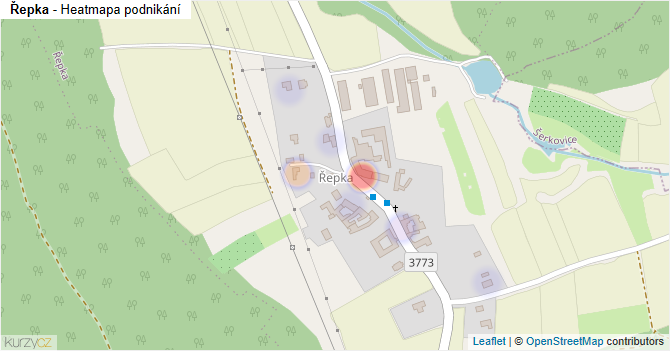 Řepka - mapa podnikání