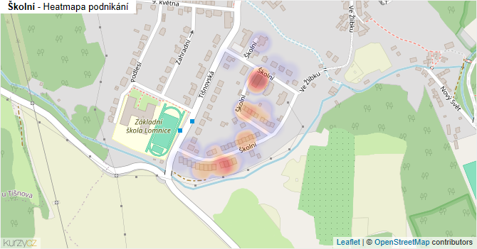 Školní - mapa podnikání