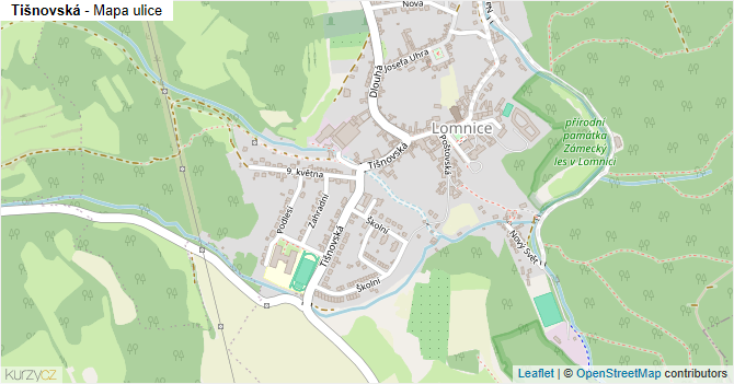 Tišnovská - mapa ulice