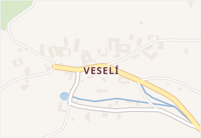 Veselí v obci Lomnice - mapa části obce