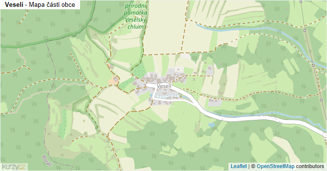 Veselí - mapa části obce