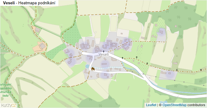 Veselí - mapa podnikání