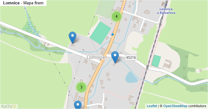 Lomnice - mapa firem