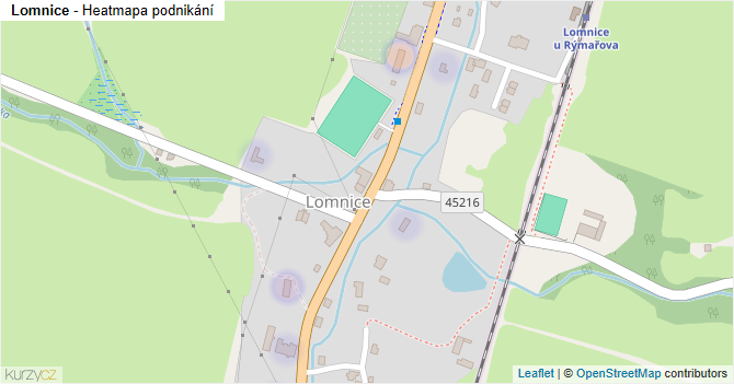 Lomnice - mapa podnikání