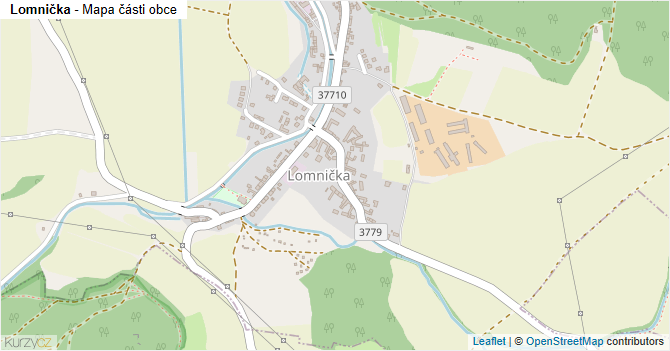Lomnička - mapa části obce
