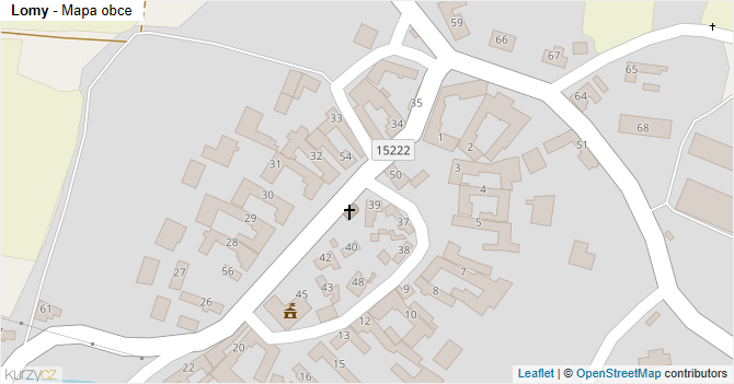 Lomy - mapa obce