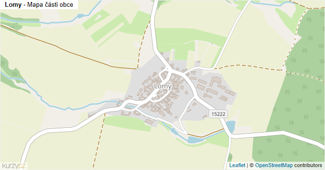 Lomy - mapa části obce