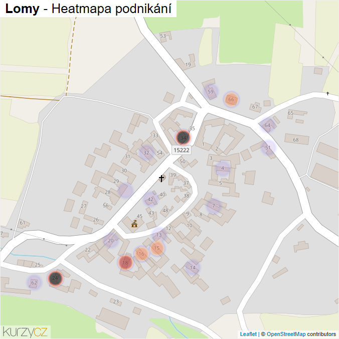 Mapa Lomy - Firmy v části obce.