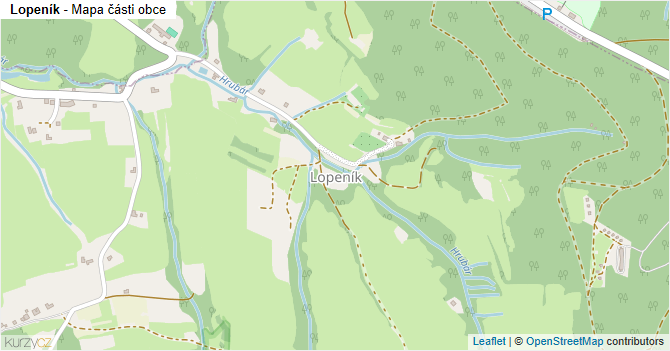 Lopeník - mapa části obce