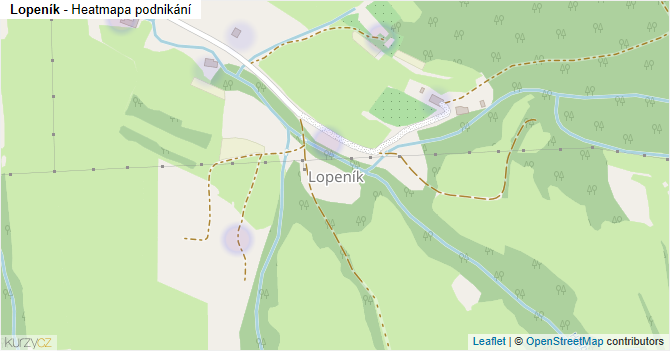 Lopeník - mapa podnikání