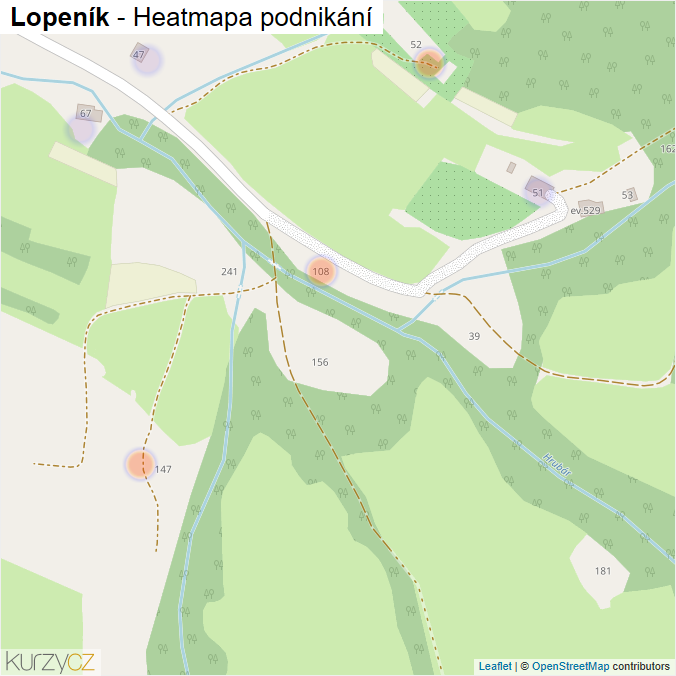 Mapa Lopeník - Firmy v části obce.