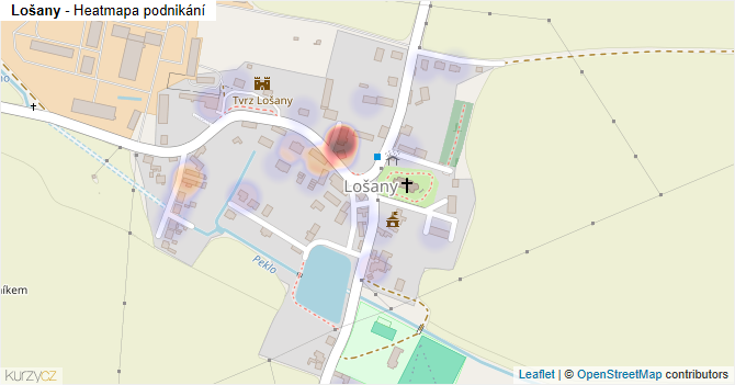 Lošany - mapa podnikání