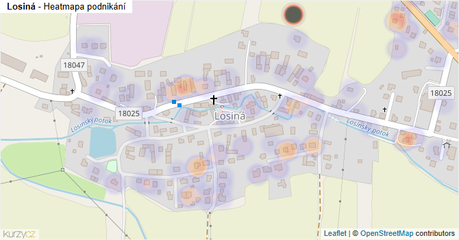 Losiná - mapa podnikání