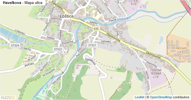 Havelkova - mapa ulice