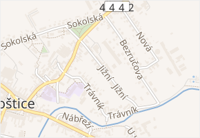 Jižní v obci Loštice - mapa ulice