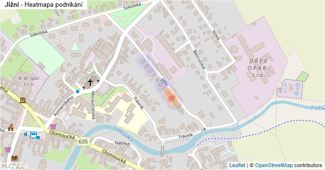 Jižní - mapa podnikání