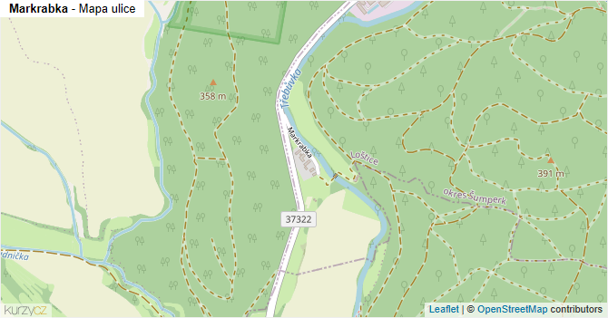 Markrabka - mapa ulice
