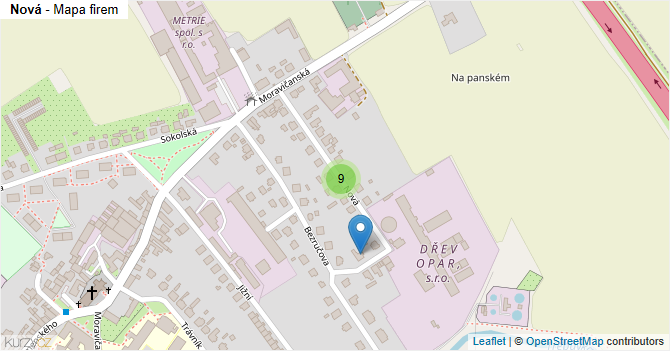 Nová - mapa firem