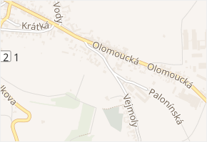 Palonínská v obci Loštice - mapa ulice