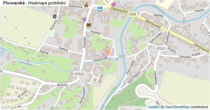 Pivovarská - mapa podnikání