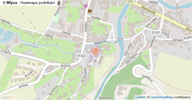 U Mlýna - mapa podnikání