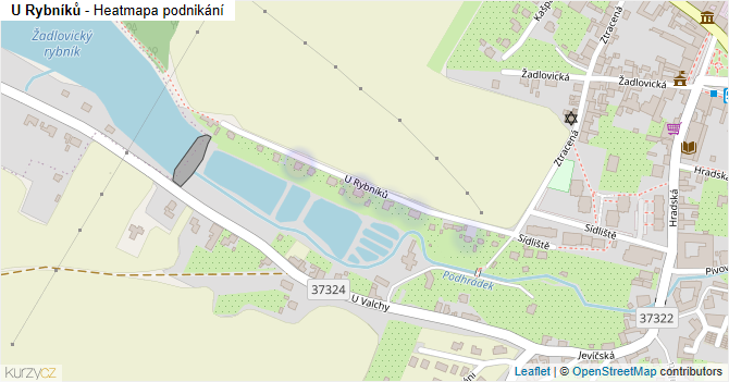 U Rybníků - mapa podnikání