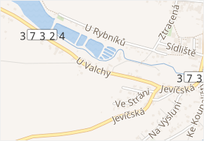 U Valchy v obci Loštice - mapa ulice