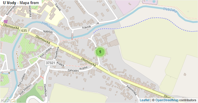 U Vody - mapa firem
