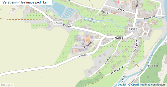 Ve Stráni - mapa podnikání