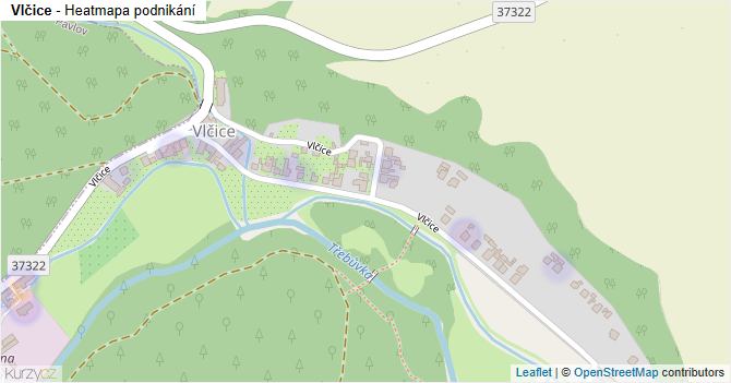 Vlčice - mapa podnikání