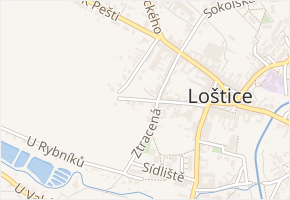 Žadlovická v obci Loštice - mapa ulice