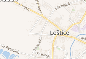 Ztracená v obci Loštice - mapa ulice