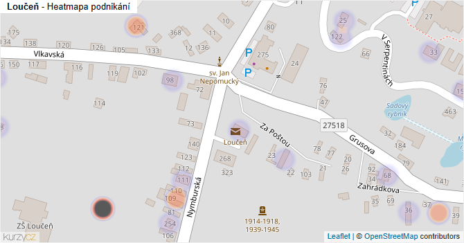 Loučeň - mapa podnikání
