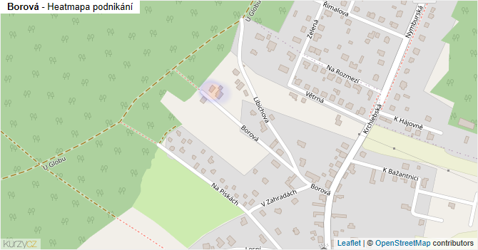 Borová - mapa podnikání