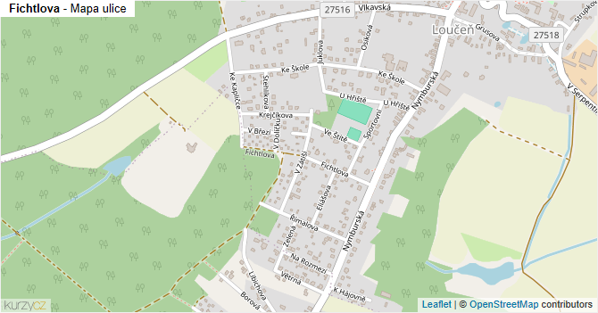 Fichtlova - mapa ulice
