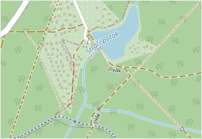 Jivák v obci Loučeň - mapa ulice