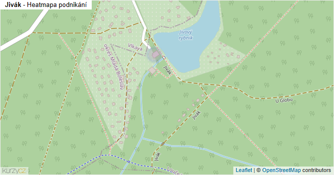 Jivák - mapa podnikání