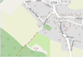 Jizbická v obci Loučeň - mapa ulice