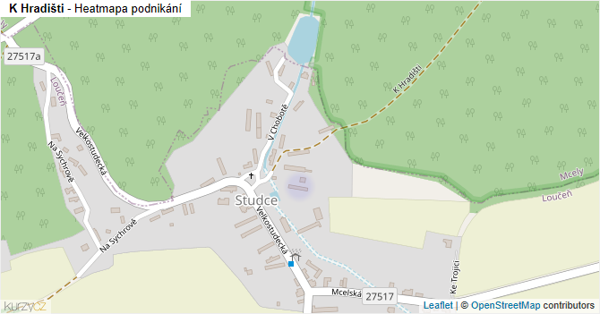 K Hradišti - mapa podnikání