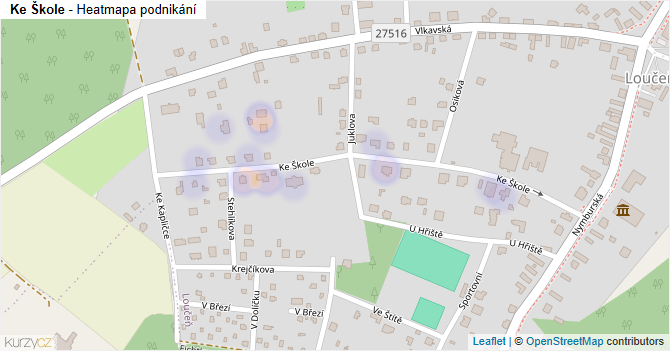 Ke Škole - mapa podnikání