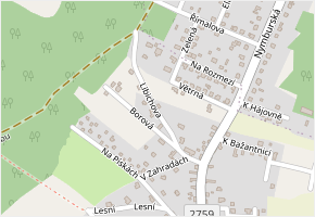 Libichova v obci Loučeň - mapa ulice