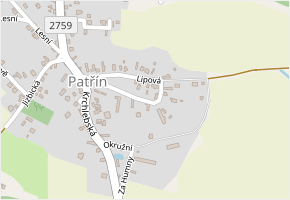Lipová v obci Loučeň - mapa ulice