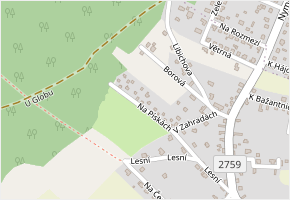 Na Pískách v obci Loučeň - mapa ulice