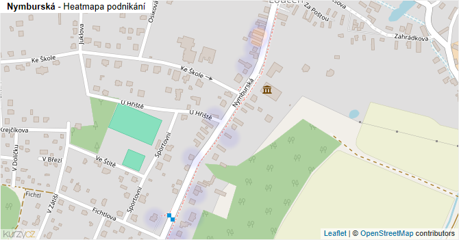 Nymburská - mapa podnikání
