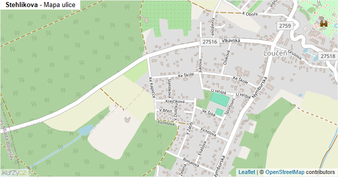 Stehlíkova - mapa ulice