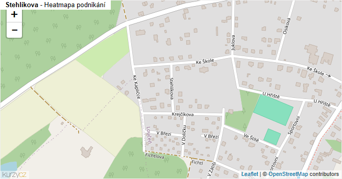 Stehlíkova - mapa podnikání