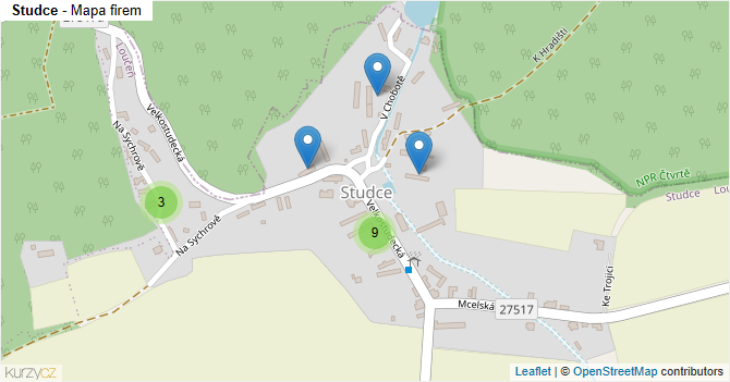 Studce - mapa firem